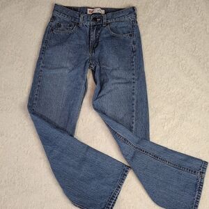 Levi's 550 relaxed straight leg denim blue jeans boy's size 12 Reg.
